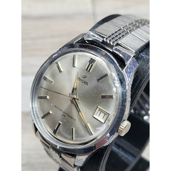 Vintage Enicar Automatic 25 Jewels 35mm Stainless Steel Watch, Running - Picture 4 of 7